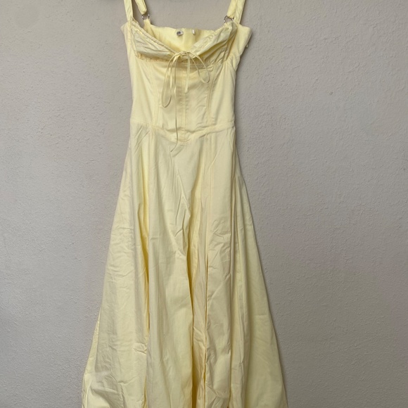 HOUSE OF CB 'Carmen' Buttercup Bustier Sundress yellow NWOT size XS - Picture 6 of 15